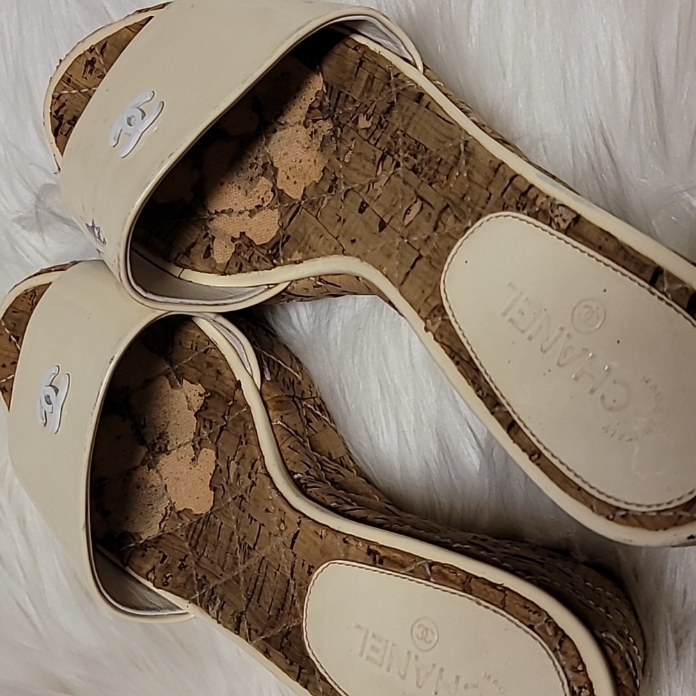 Used Chanel Shoes In Beige Color - Picture 6 of 6
